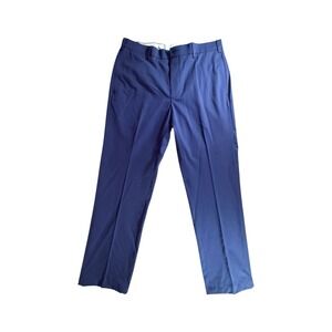 Orvis Pants Adult Size 36 Navy Blue Chino Flat Front Casual Straight Spandex Men